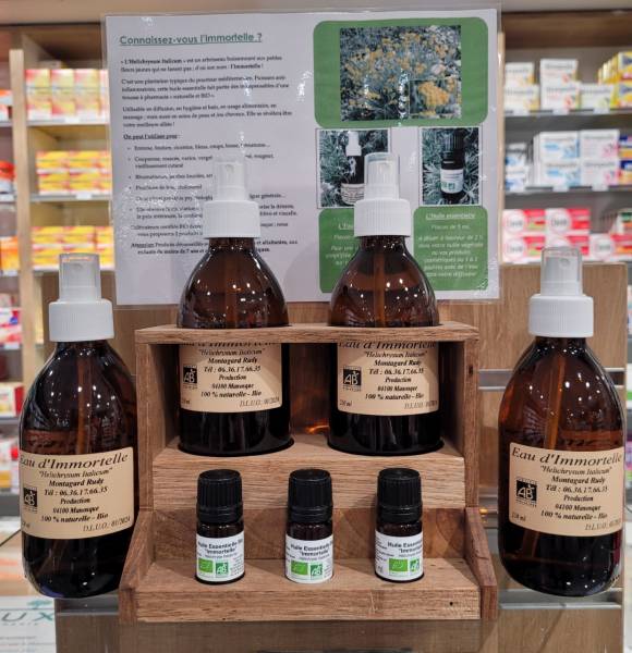 HE et eau florale immortelle bio